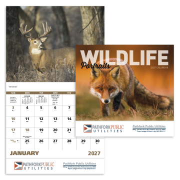Wildlife Portraits Wall Calendar - Stapled
